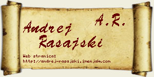 Andrej Rašajski vizit kartica